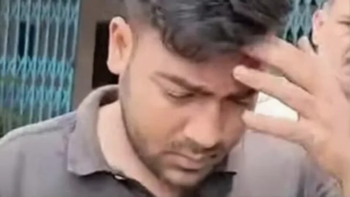Accused Amar Dutta, arrested by Siliguri Cyber Crime Police for allegedly creating a fake social media account and circulating obscene content, being presented before court. Wednesday, 25 March 2026.